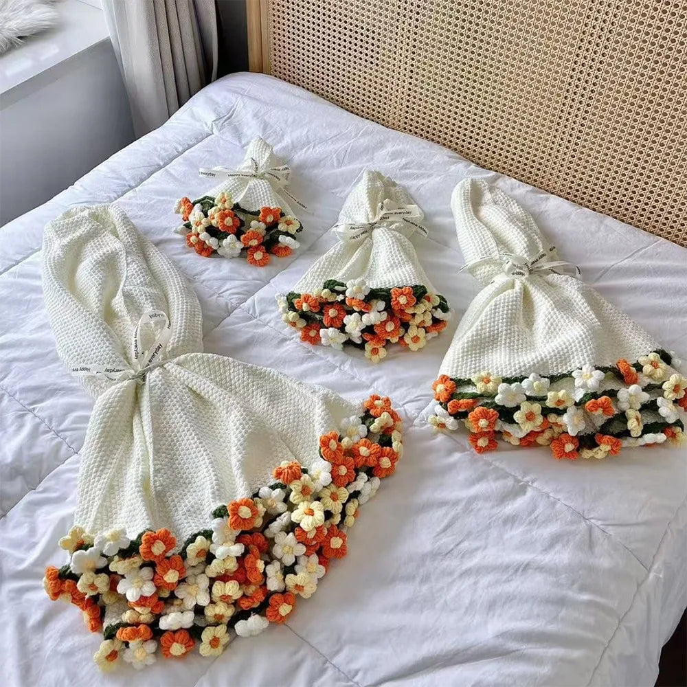 Handmade Flower Bouquet Blanket