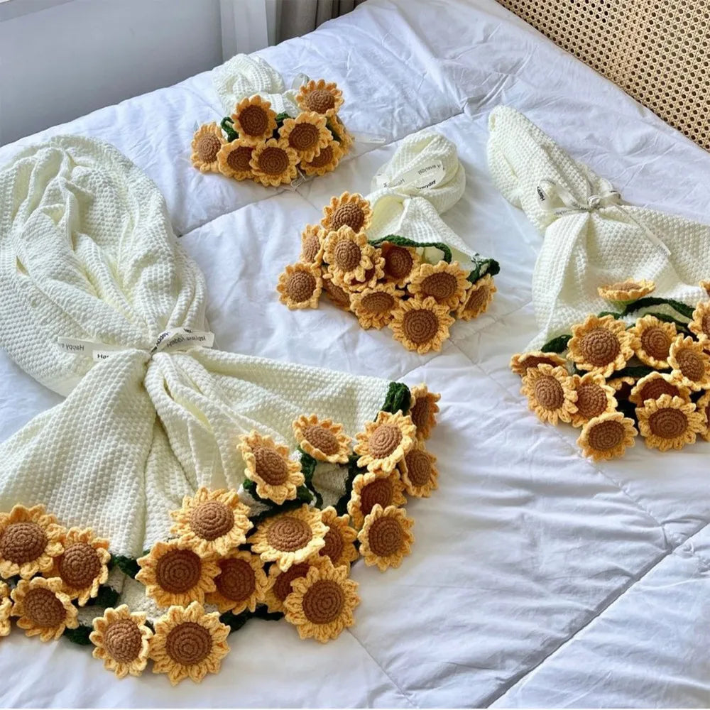 Handmade Flower Bouquet Blanket