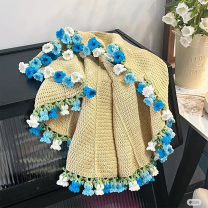 Handmade Flower Bouquet Blanket