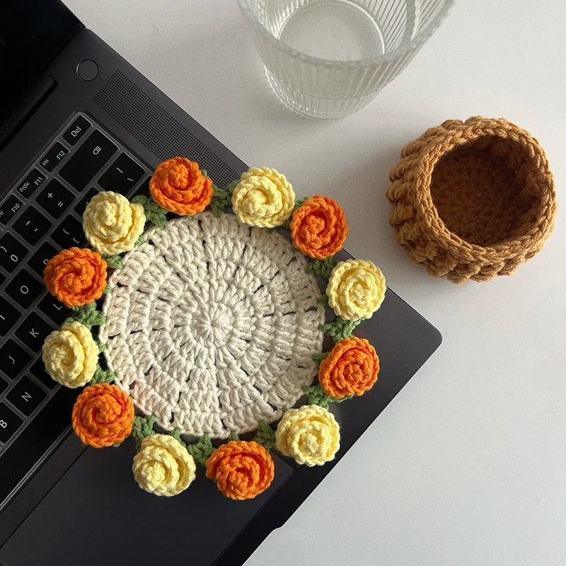 Handmade Flower Cupmat
